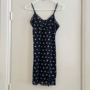 Milkmaid Butterfly Lace Mesh Bodycon Slip Dress Small  Whimsigoth Dark Fairy